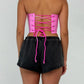 Long U Corset Pink