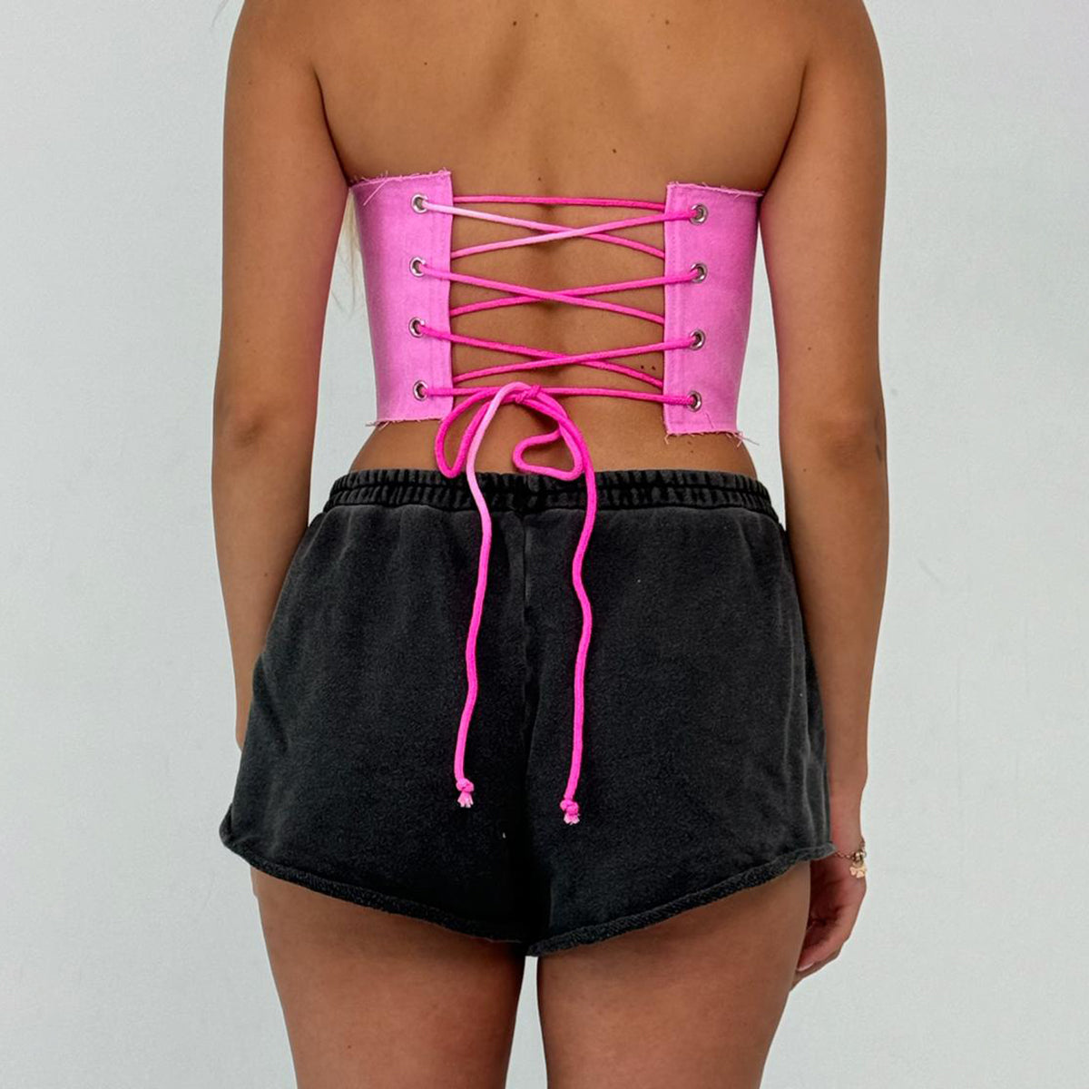 Long U Corset Pink