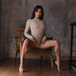 Transparent Bodysuit Beige
