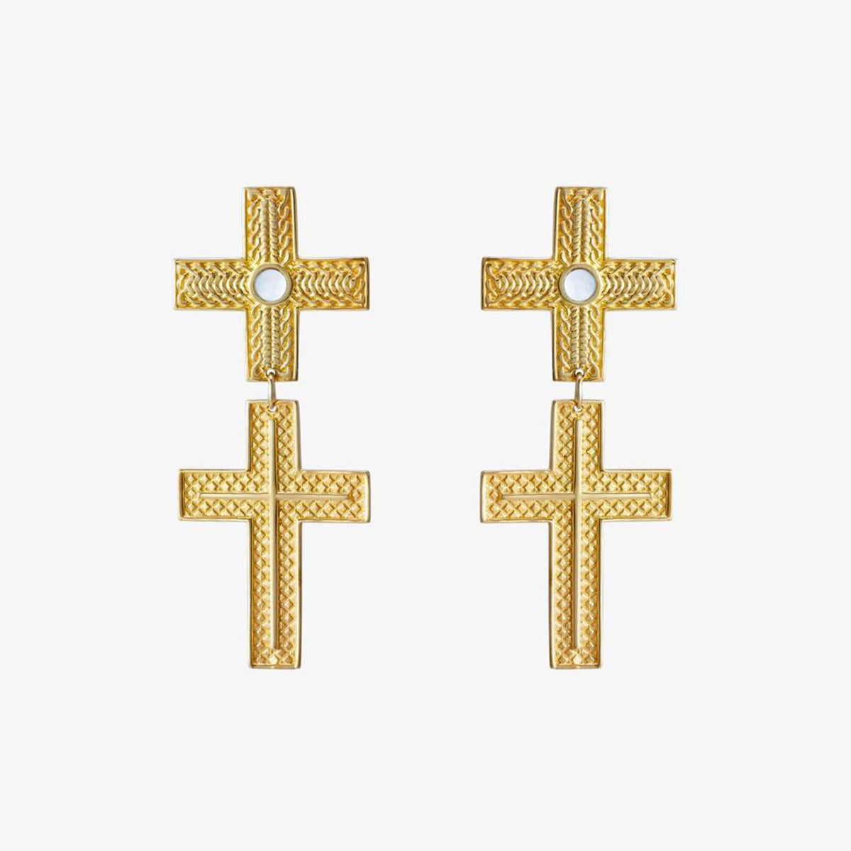 Earring Cross Gold