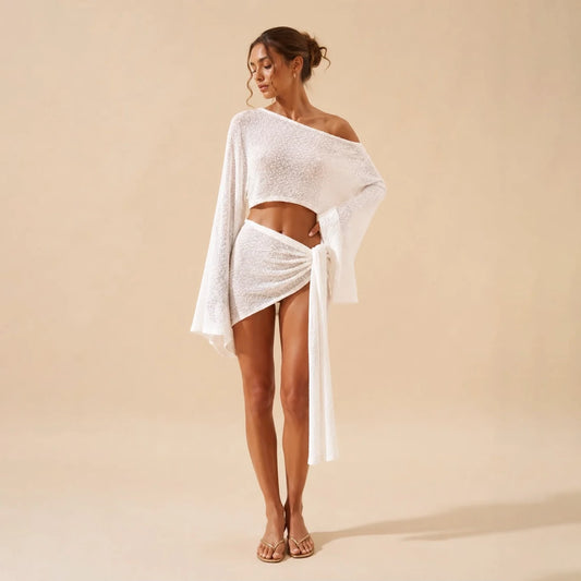 ISLA SET KNIT WHITE