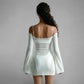 Mesh Dress In White