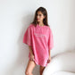 WASHED T-SHIRT "OSTROV" IN PINK