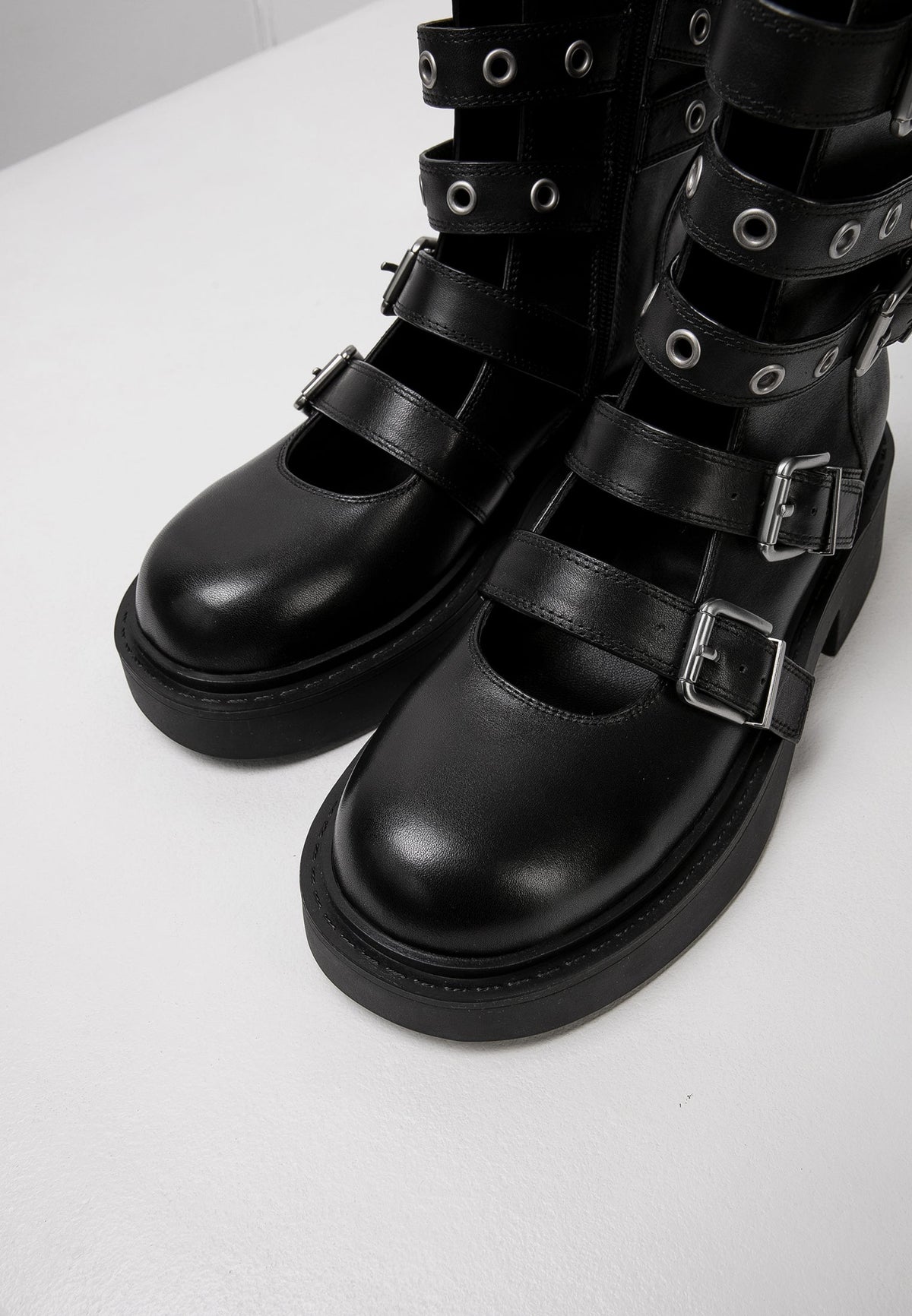 Black Cage Boots