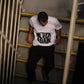 T-shirt NEVER AGAIN In White