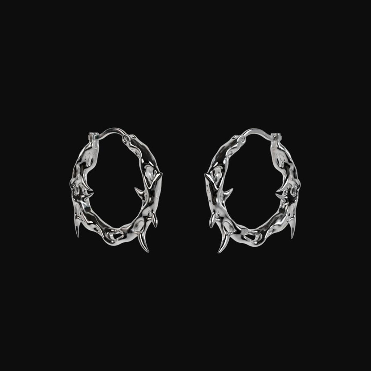 Thornvine Hoop Earring