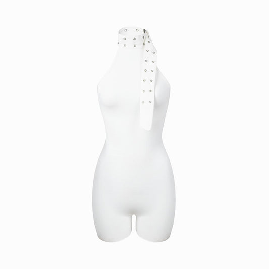 Valkyrie Short Catsuit White