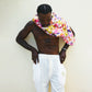 SILK VELVET TRACK PANTS WHITE