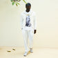 SILK VELVET TRACK JACKET WHITE