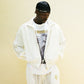 SILK VELVET TRACK JACKET WHITE