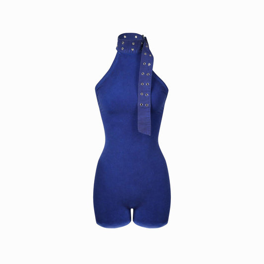 Valkyrie Short Catsuit Denim