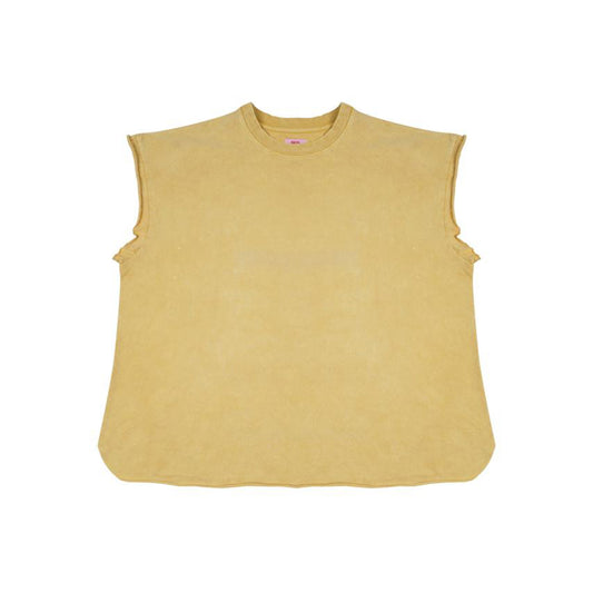TSHIRT TANK STONEWASHED SUMMER PARADISE YELLOW
