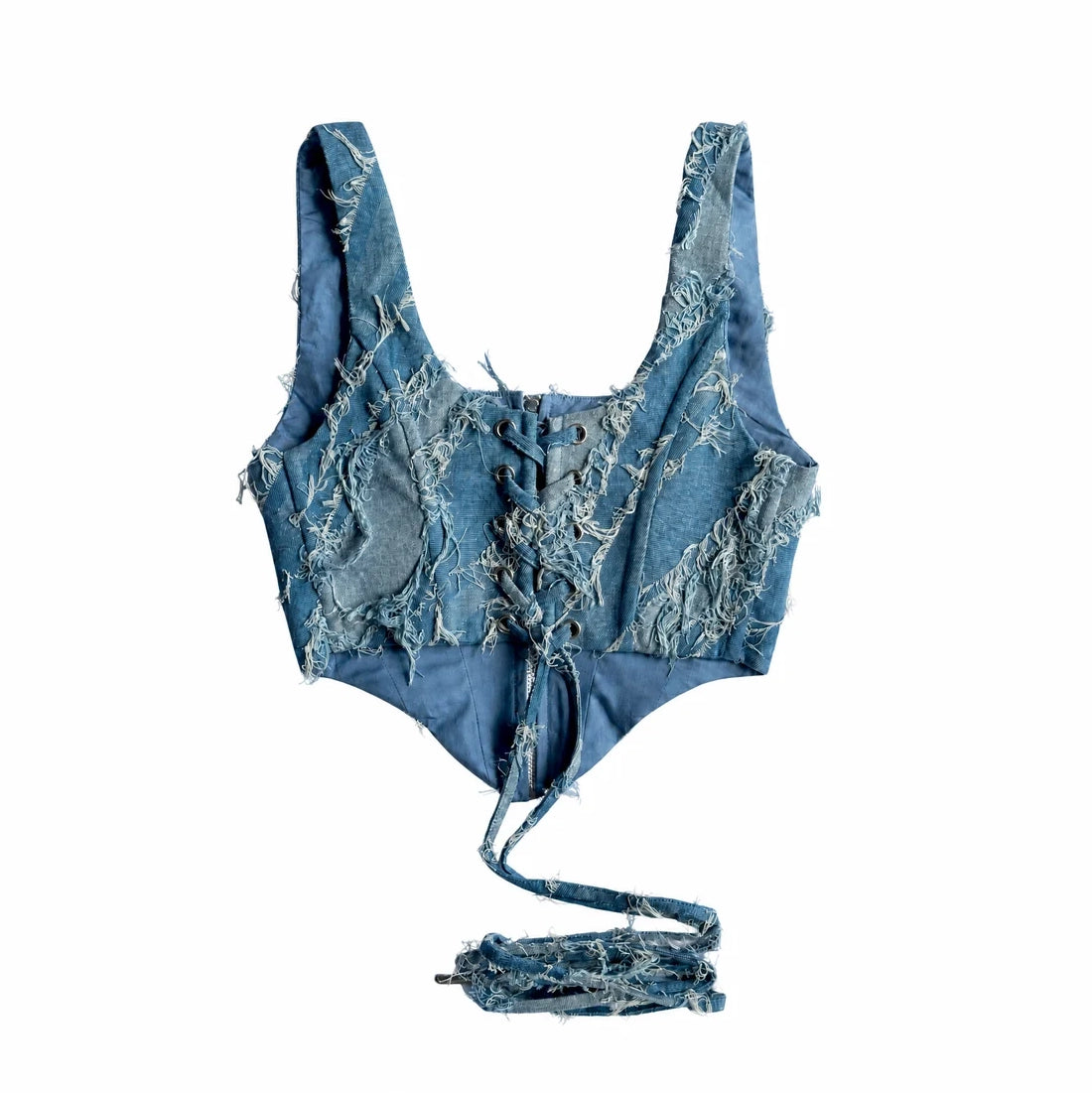 Crop Corset Denim
