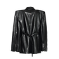 SLAB STRUCTURED BLAZER FAUX LEATHER