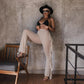 Transparent Mesh Pants Beige