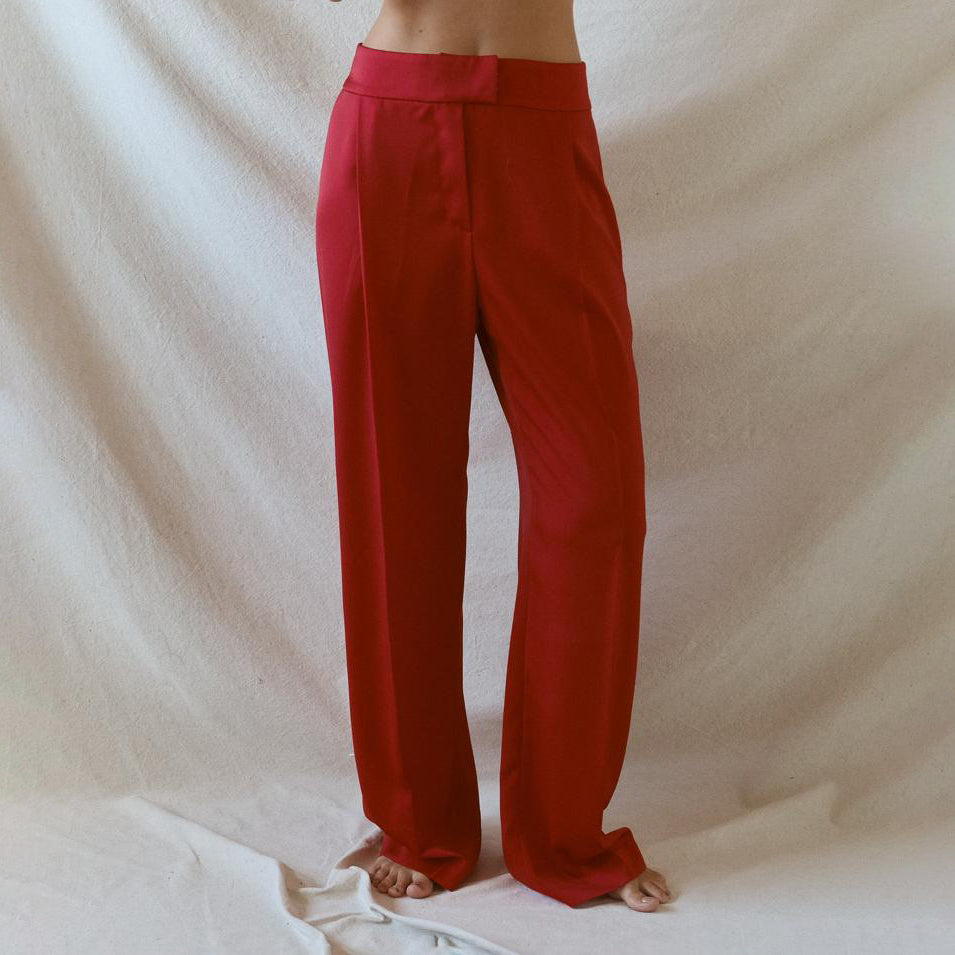 PANTS BAL SILK RED