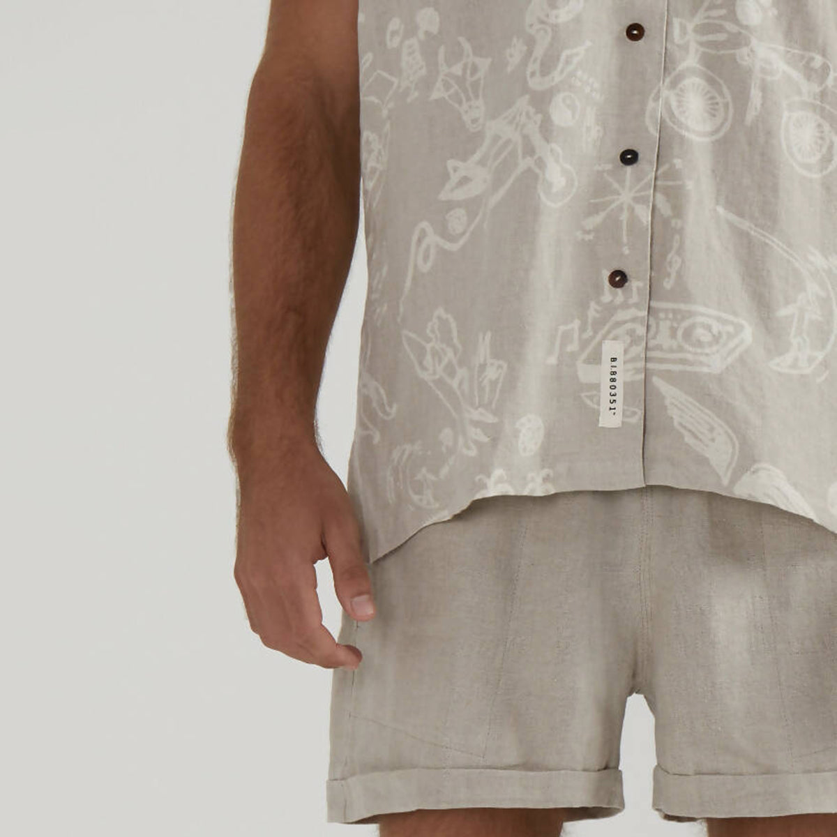 Dimana disco short sleeve linen shirt - hedonist.bali