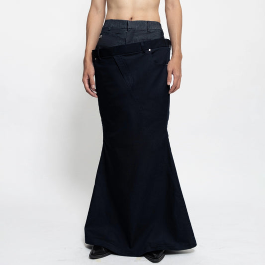 TILT MAXI SKIRT BLUE DENIM