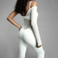 Mesh Catsuit In White