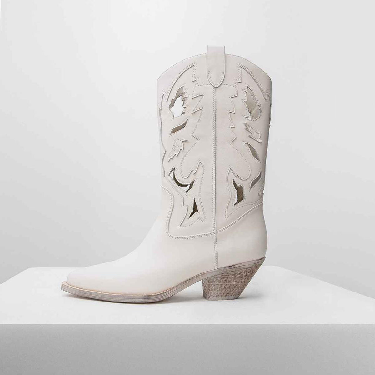 White Leather Boots