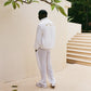 SILK VELVET TRACK JACKET WHITE