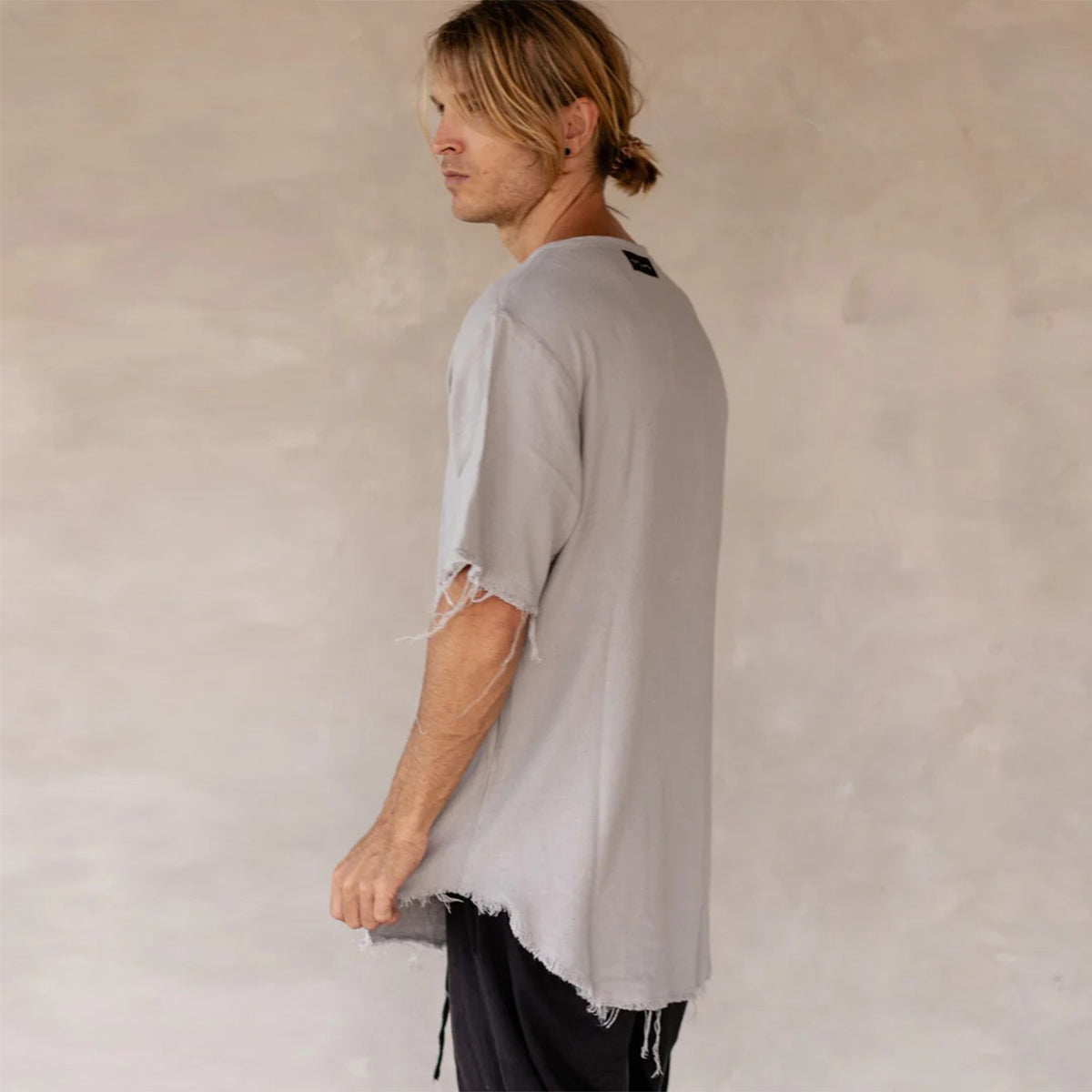 Linen viscose fold tee