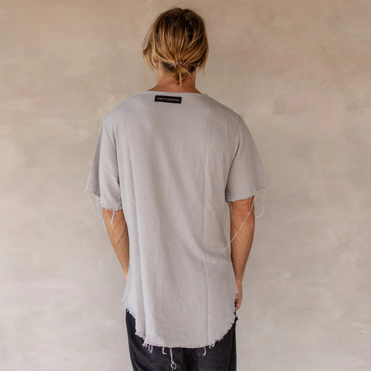 Linen viscose fold tee