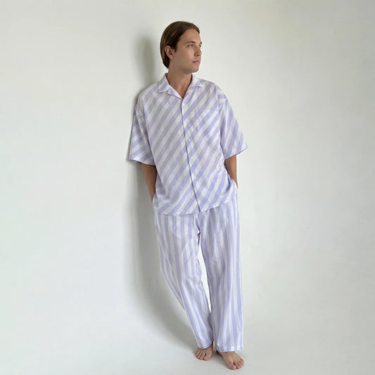 Stripe Blue Shirt Pants