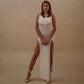 APHRODITE DRESS WITH HOOD IN WHITE