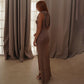 APHRODITE DRESS WITH HOOD IN MOCCA