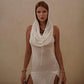APHRODITE DRESS WITH HOOD IN WHITE