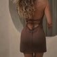 MOANA SHORT DRESS IN BRONZE