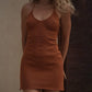 MOANA SHORT DRESS IN TERRACOTA