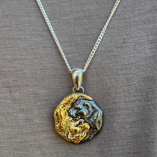 Tiger ying-yang pendant
