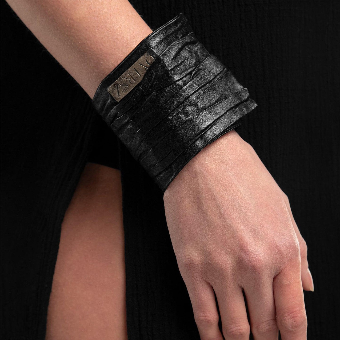 Leather wristband