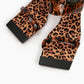Leopard-print silicone straps and square toe detail