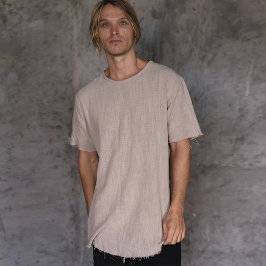 Long tee beige