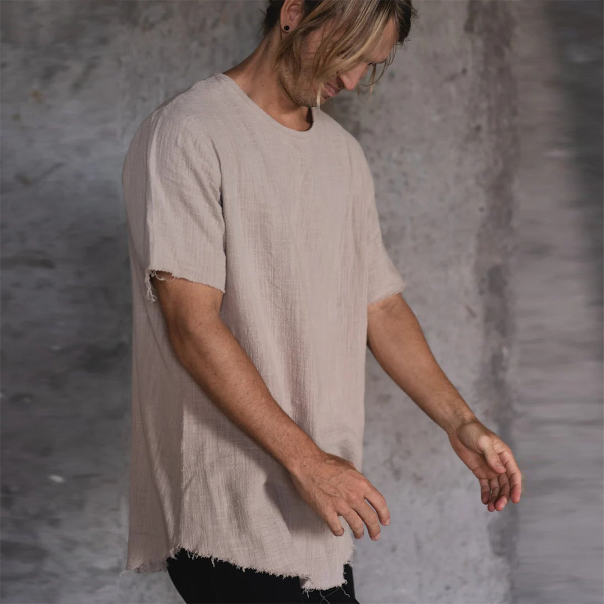 Long tee beige