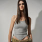 CORSET-TOP IN GREY