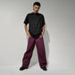 BAGGY UNISEX PANTS IN BURGUNDY