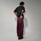 BAGGY UNISEX PANTS IN BURGUNDY