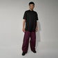 BAGGY UNISEX PANTS IN BURGUNDY