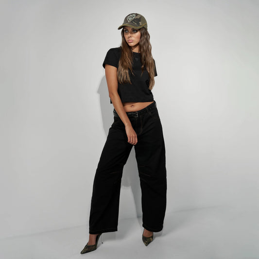BAGGY UNISEX PANTS IN BLACK