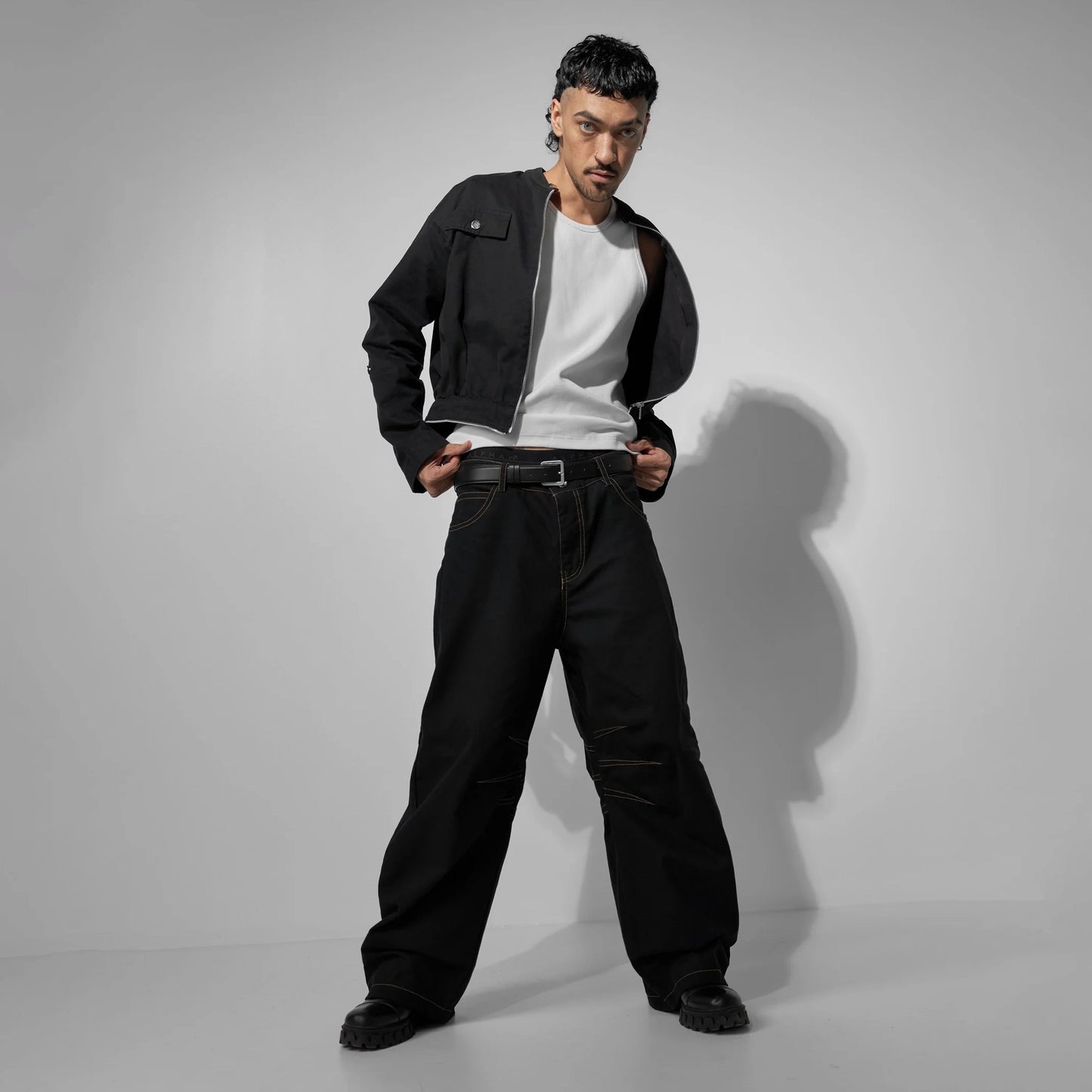 BAGGY UNISEX PANTS IN BLACK