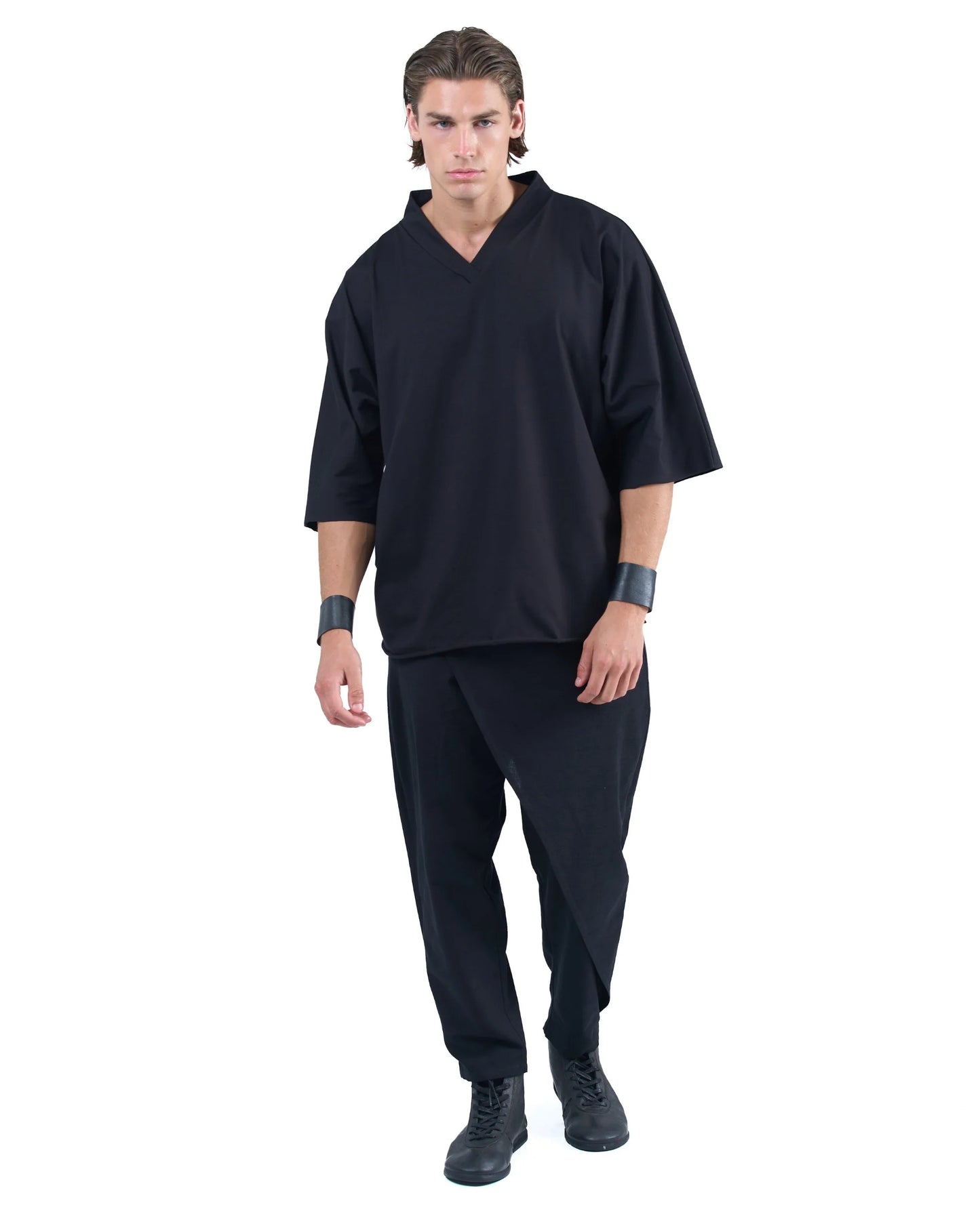 Oversized Vneck Top Relaxed 3/4