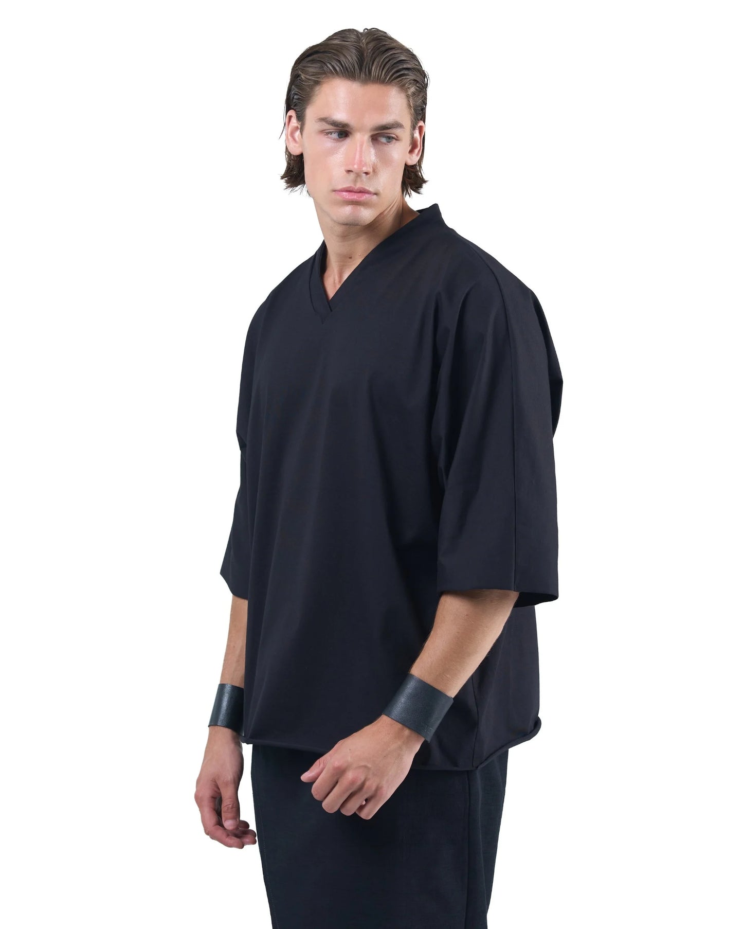 Oversized Vneck Top Relaxed 3/4