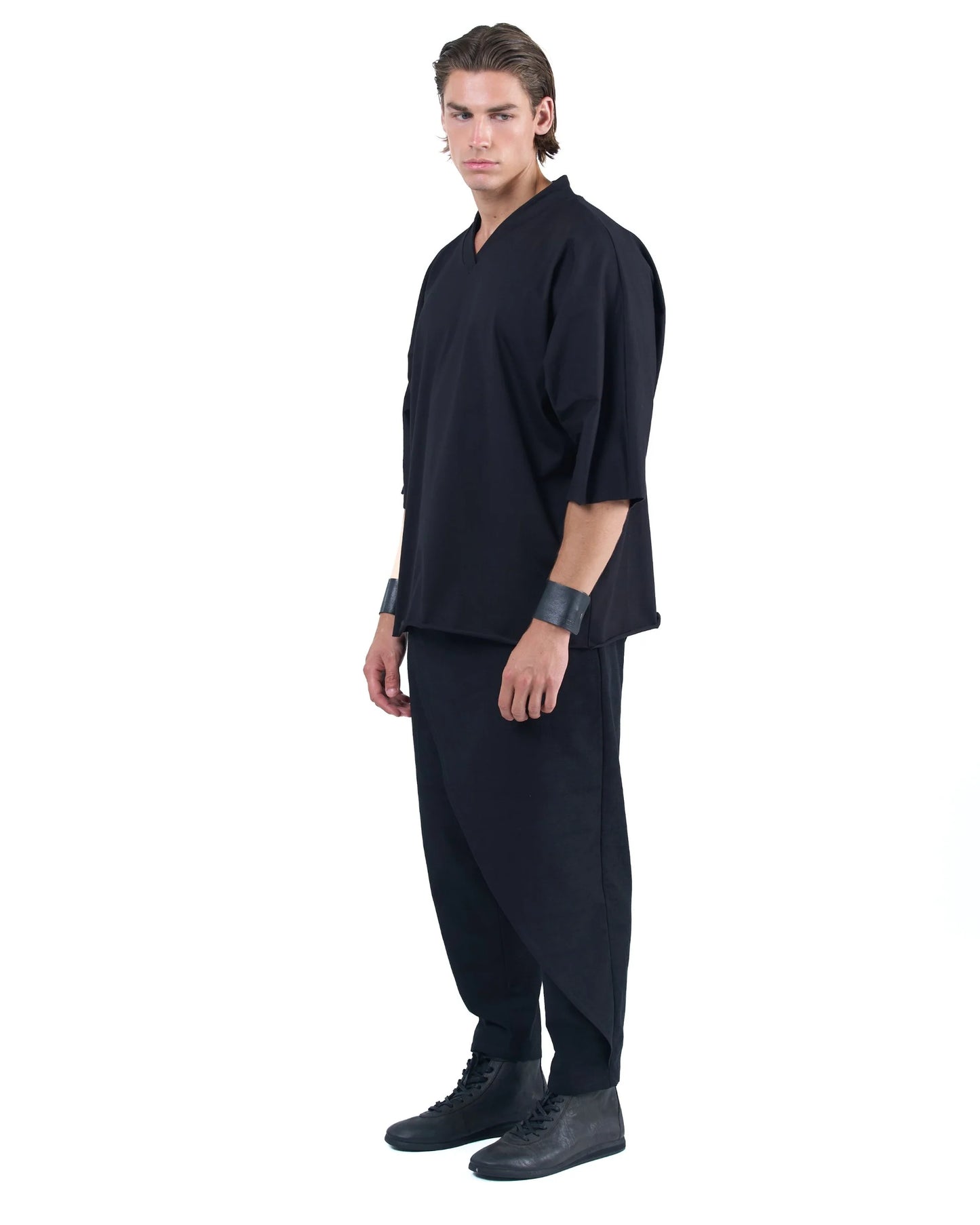 Oversized Vneck Top Relaxed 3/4