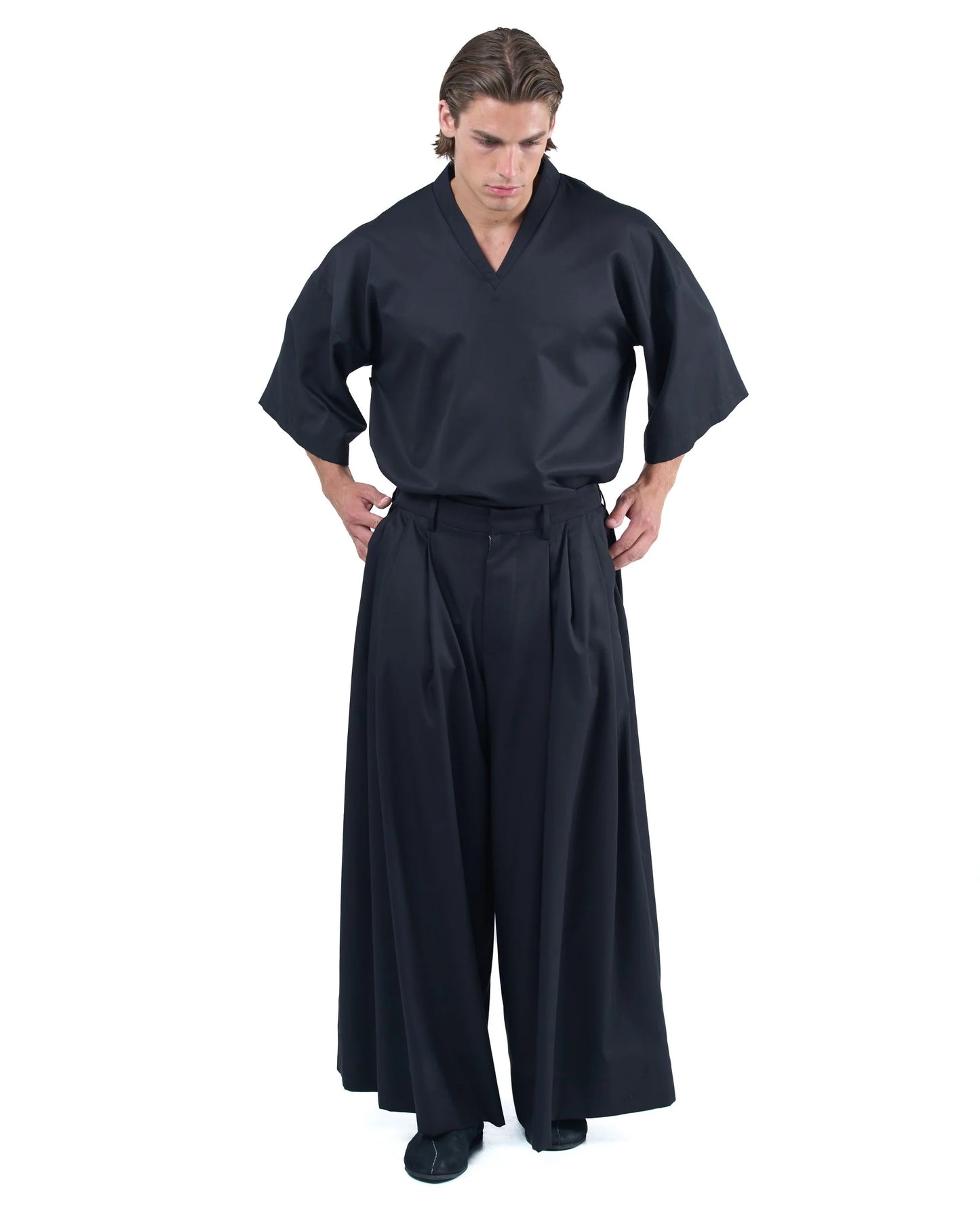 Black Japanese Hakama Pants