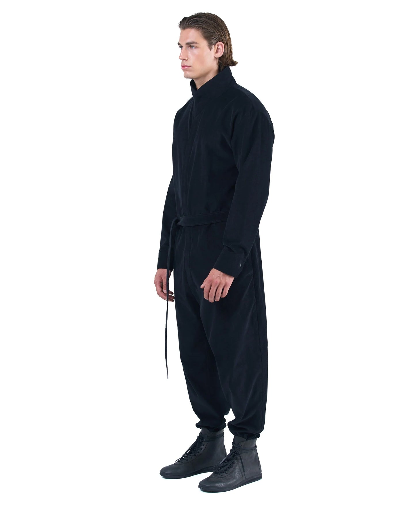Black Cocktail Velvet Jumpsuit