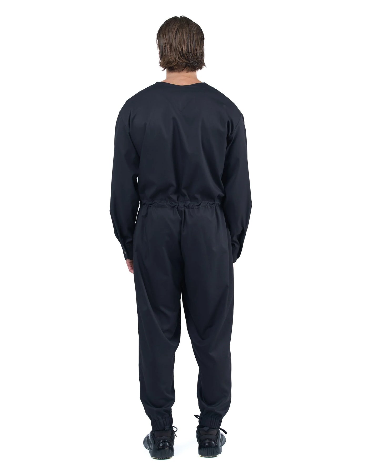 Zip Jumpsuit Deep V Relaxed Fit